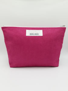 Pink Suede Travel Pouch