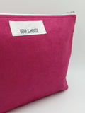 Pink Suede Travel Pouch