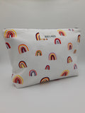 Rainbow Print Travel Pouch - White