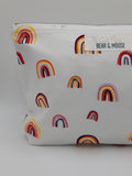 Rainbow Print Travel Pouch - White