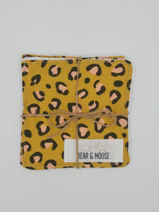 Leopard Print Reusable Face Pads - 2 pack