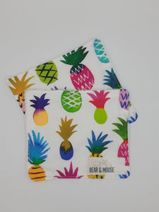 Pineapple Print Reusable Face Pads - 2 Pack