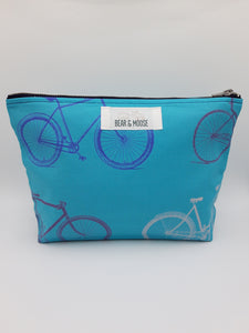 Bicycle Print Travel Pouch