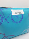 Bicycle Print Travel Pouch