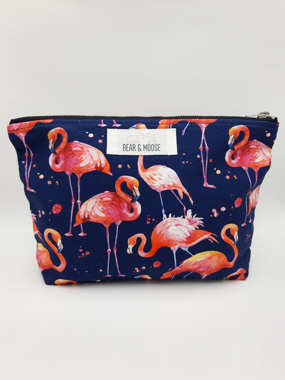 Flamingo Print Travel Pouch