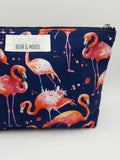 Flamingo Print Travel Pouch