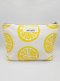 Lemon Print Travel Pouch