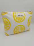 Lemon Print Travel Pouch