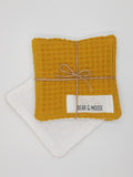 Mustard Waffle Reusable Face Pads - 2 pack