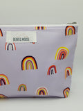 Rainbow Print Travel Pouch - Lilac