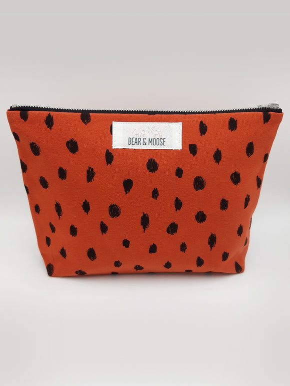 Rust Spot Print Travel Pouch