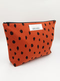 Rust Spot Print Travel Pouch