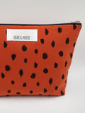 Rust Spot Print Travel Pouch