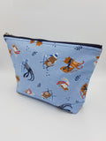 Skiing Animals Print Travel Pouch